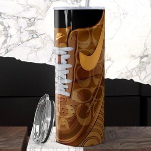 Nike Brown and Gold Patterned Tumbler